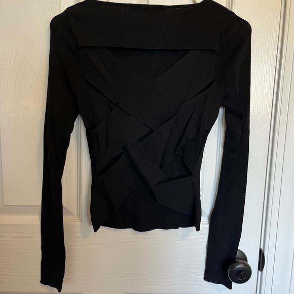 360 SWEATER VEDA OPEN BACK SIZE XS CRISS CROSS BACK - Picture 5 of 7